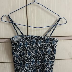 Stretchable Ocean Blue Crop Top