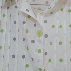 White Polka Dot Shirt