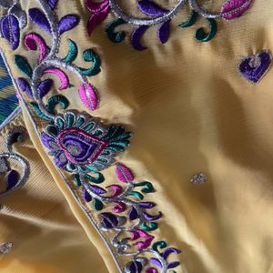 Embroidered Saree With Blouse