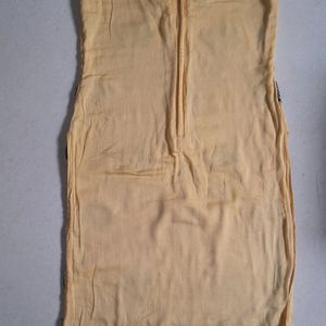 Back Zip Yellow Kurti