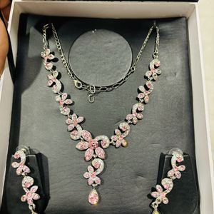 Elegant Necklace Jewellery Wid Earrings