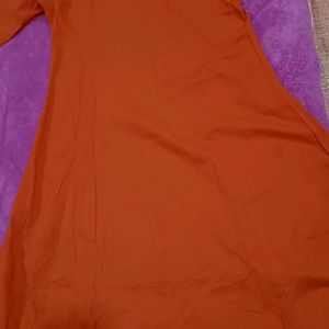 Coller Kurti Orange In Colour