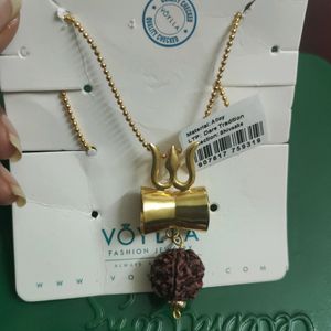 Trending Shiva Damru Rudraksha Pendent With Chain