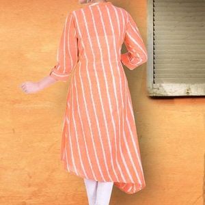 Cotton Stripes Long Kurti