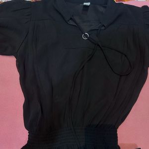 Black Color Top With Full Sleeves