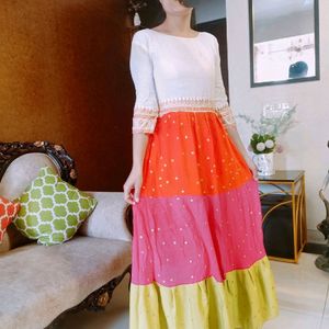 Multicolored Anarkali Kutta