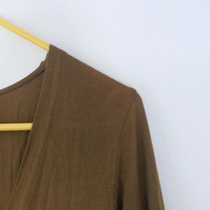 Dark Olive Green Long Shrug