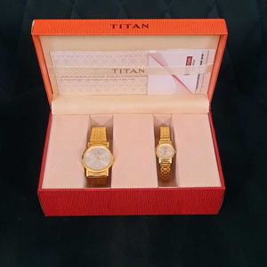 TITAN COUPLE WATCH SET