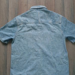 Zudio Denim Oversized Dirty Wash Shirt