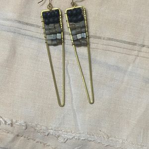 Danglers Earrings With Matt Gold Finish