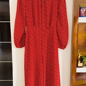 Red Bobby Print Jumpsuit