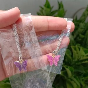 Combo Of 2 Butterfly Charm necklace