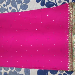 Megenta Colour Partywear Saree