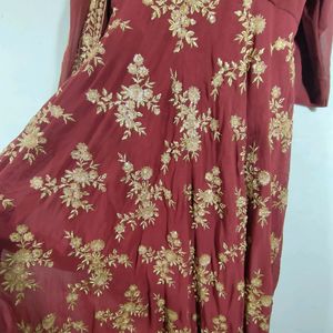 Mauve Sequence Kurti With Duppata ( Women)