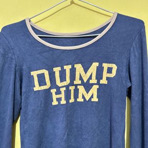 Dump Him Fitted Ribbed Top