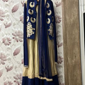 Heavy Embroidered Jacket Gown For Beautiful Girls.