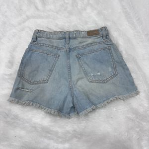 Petite Distressed Hot Shorts