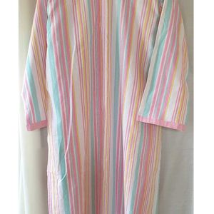 Multicoloured Striped Suit Set