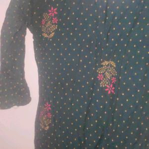 Olive Green Kurta (Women's)