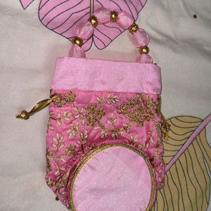 Pink Potli Bag