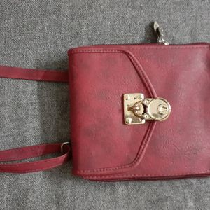 Maroon Slim Sling Bag