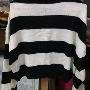 H&M Black And White Sweater