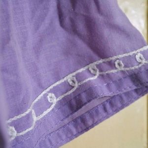 Lavender Chikankari Cotton Kurta