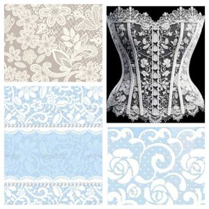 Press On Nails(Blue Lace Corset)