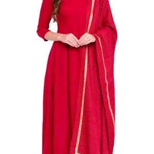 Stylum Women's Rayon Kurta with Dupatta Set