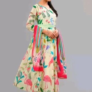 Beautiful Women Anarkali Kurti Set