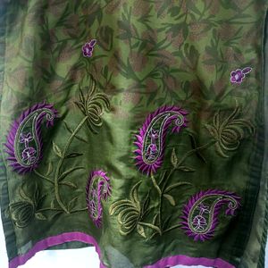 Olive Kurta For Women (Stitched)