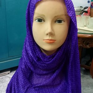 Dark Violet Shawl Dupatta Hijab