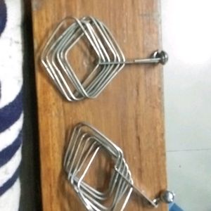 Steel Earrings Geometrical Shape,  New