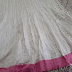 White Anarkali Gown