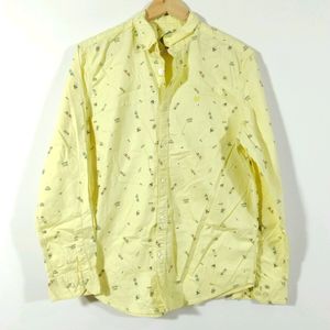 Yellow Designer Cotton Shirt