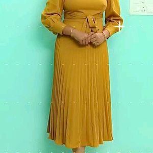 Mustard Mid Length Dress