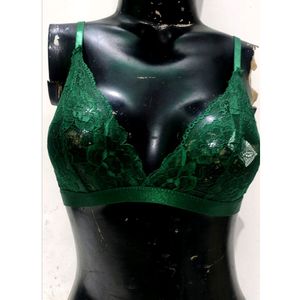 Green transparent Bra For women's