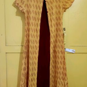 Mustard Yellow Beautiful Kurti On Offer