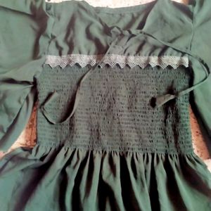 Green Flip Sleve Top