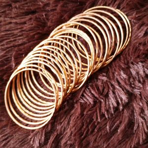 Golden Textured Metallic Bangles