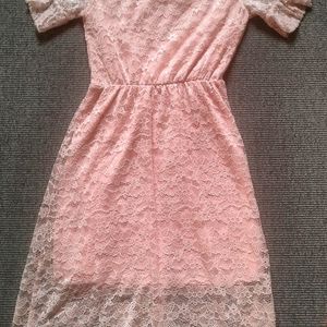 Pretty Peach Dress Laced