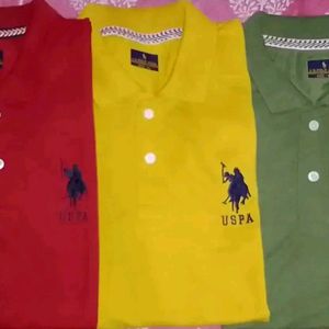 Multicoloured Cotton Blend Polos For Men Combo