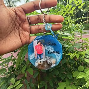 Beach Themed Resin Keychain