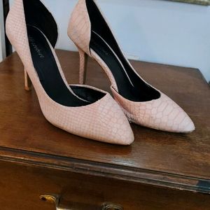 Pink Textured Heels