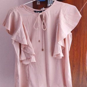 Salmon Pink Top By Pantaloons