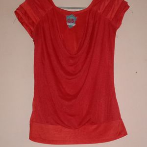 Red Blouson Top