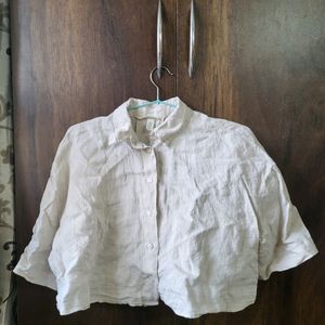 Cropped Linen Shirt