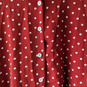 Rust Polka Dots Shirt