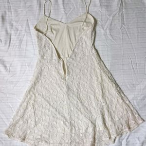 Mango Lace White Dress