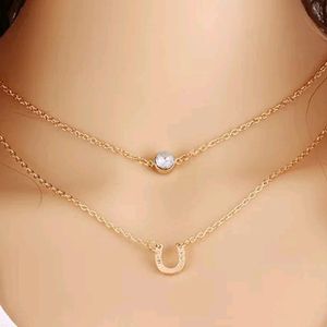 Western Imitation Necklace For Women With U Pendant